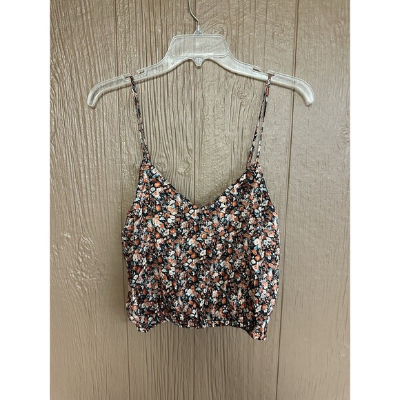 NWT Reset by Jane Silky Cropped Tank Floral Fall Adjustable‎ Straps Size S - Picture 1 of 5